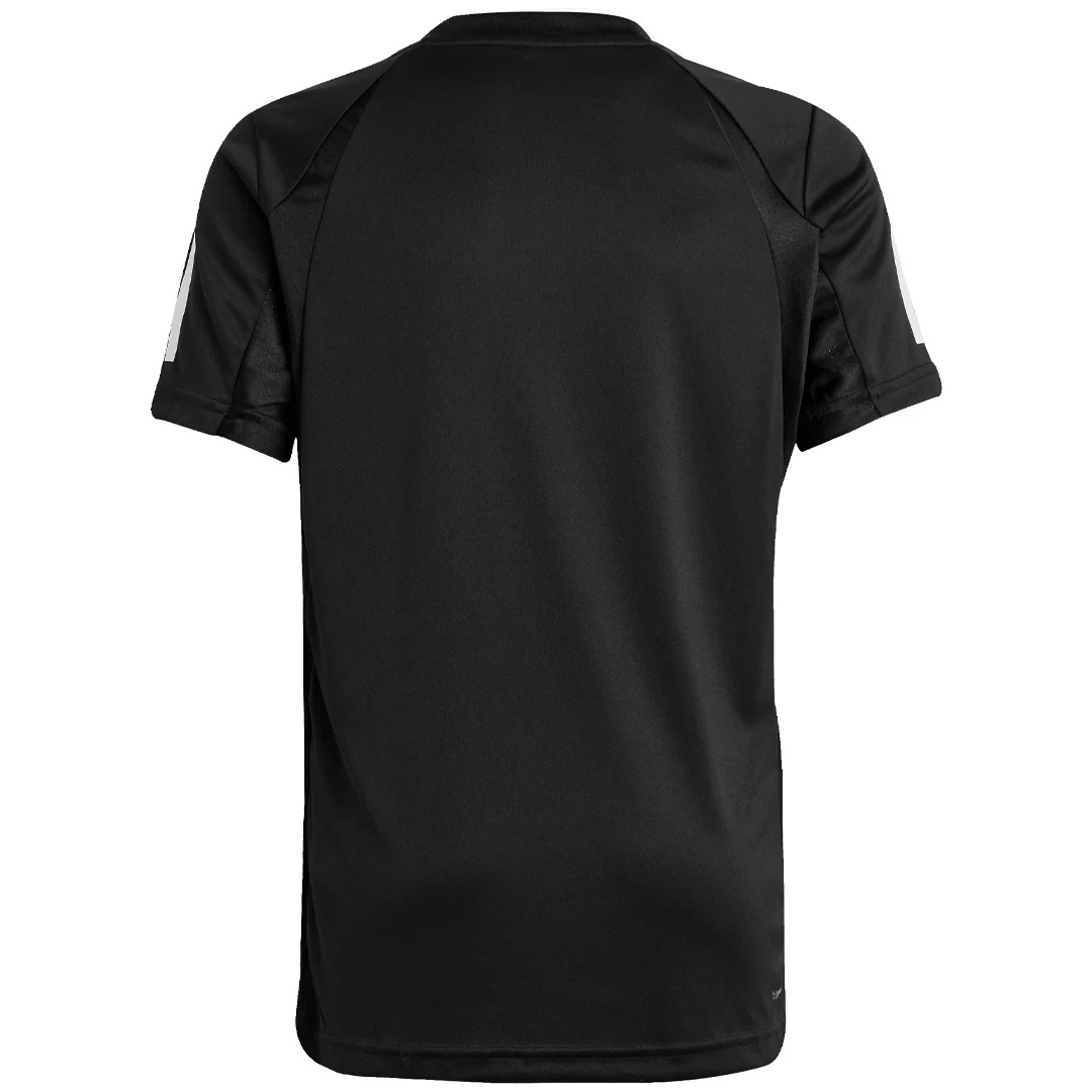 adidas Boys Club 3 Stripe Tee - Black - Image 2