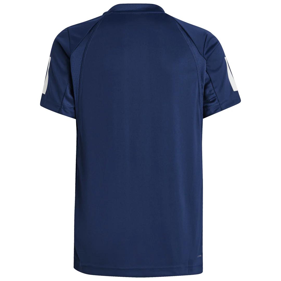 adidas Boys Club 3 Stripe Tee - Dark Blue - Image 2