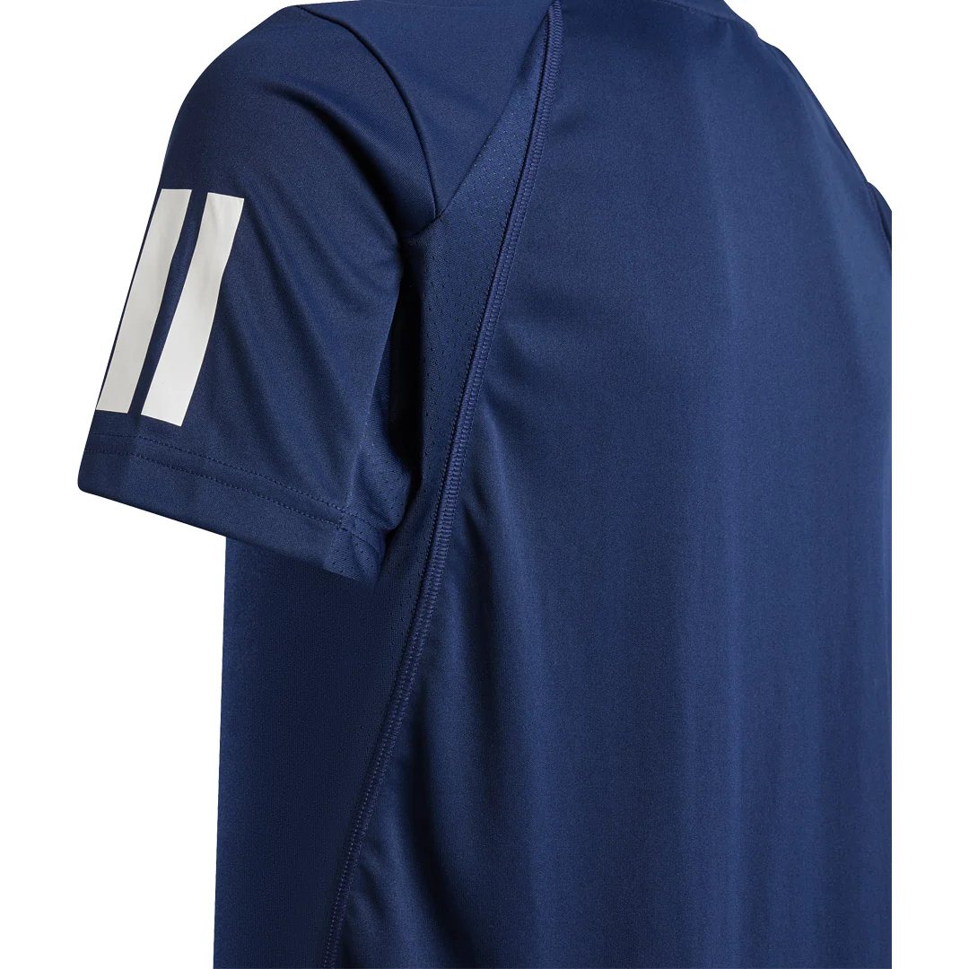 adidas Boys Club 3 Stripe Tee - Dark Blue - Image 3