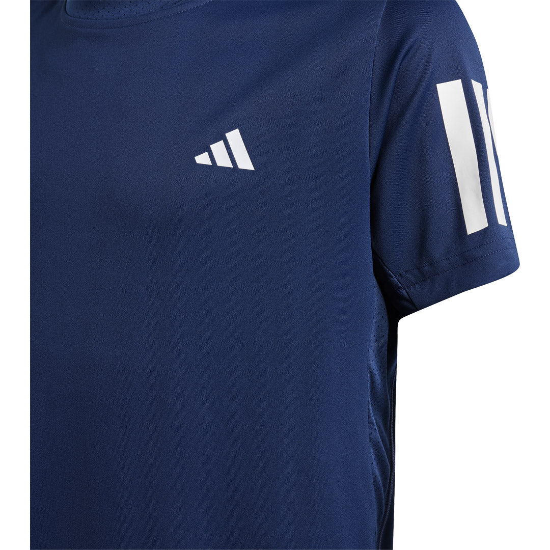 adidas Boys Club 3 Stripe Tee - Dark Blue - Image 4