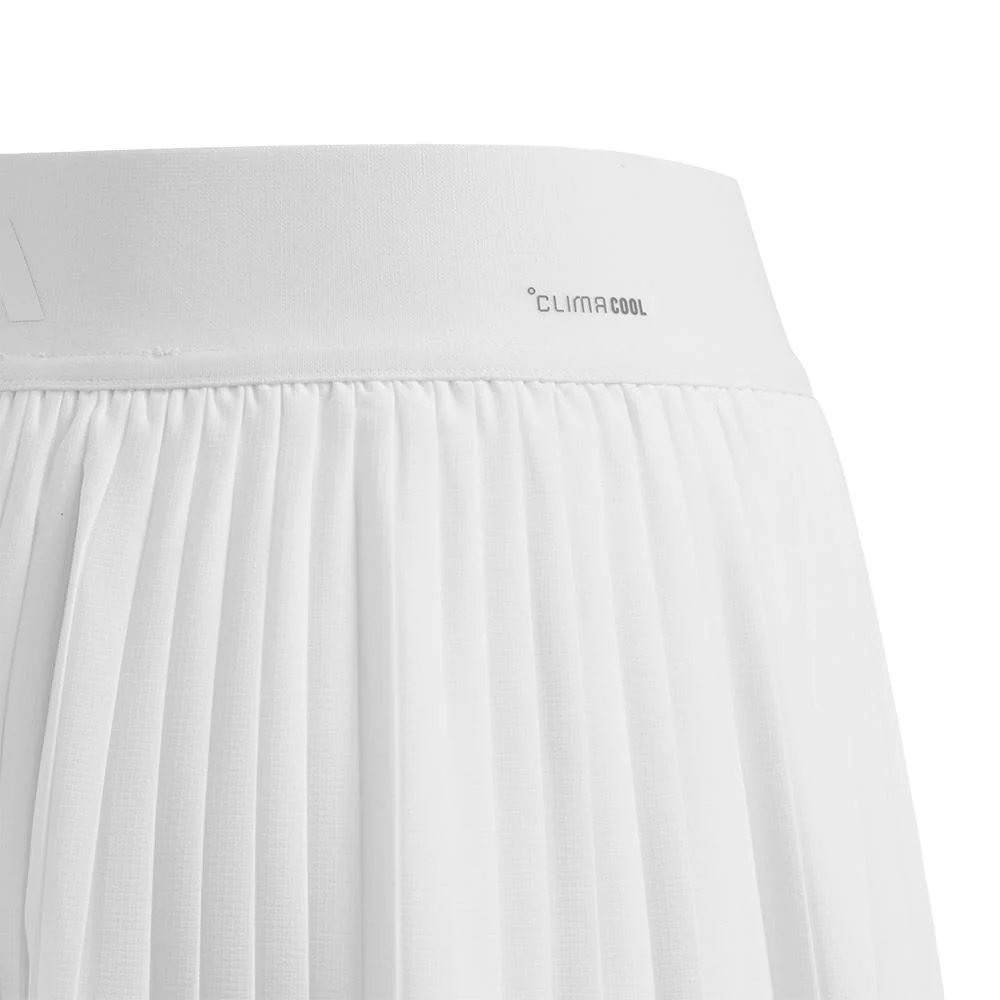 adidas Girls Club Pleated Skirt - White - Image 5