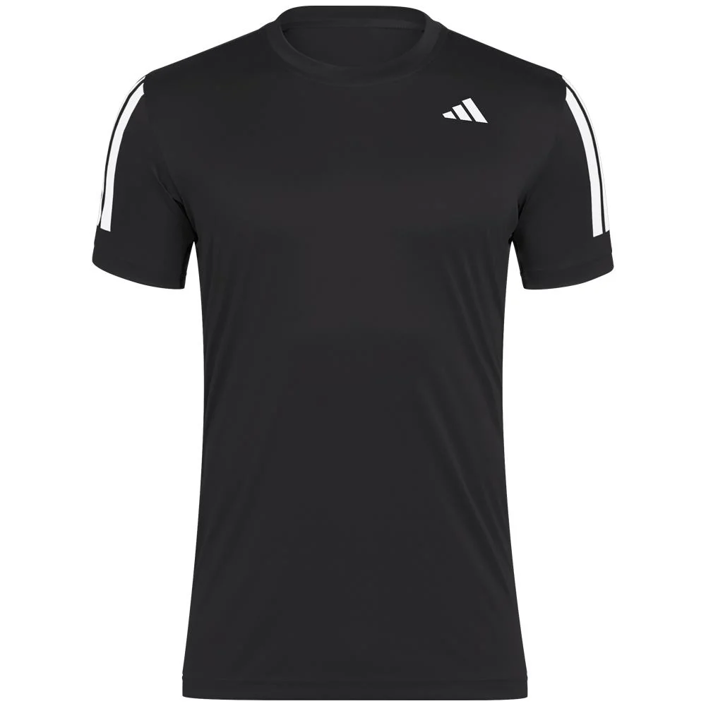 adidas Men's Club 3 Stripe Tee - Black