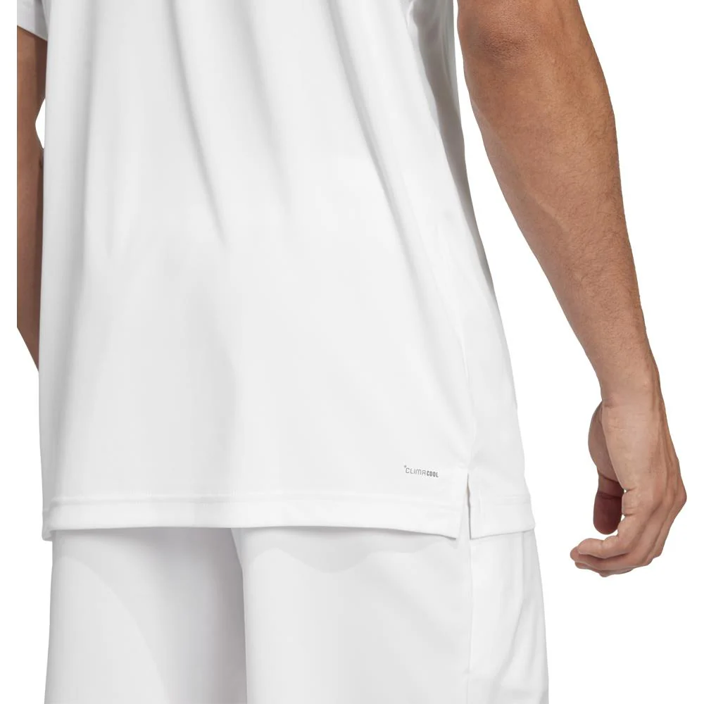 adidas Men's Club 3 Stripe Tennis Polo - White - Image 5