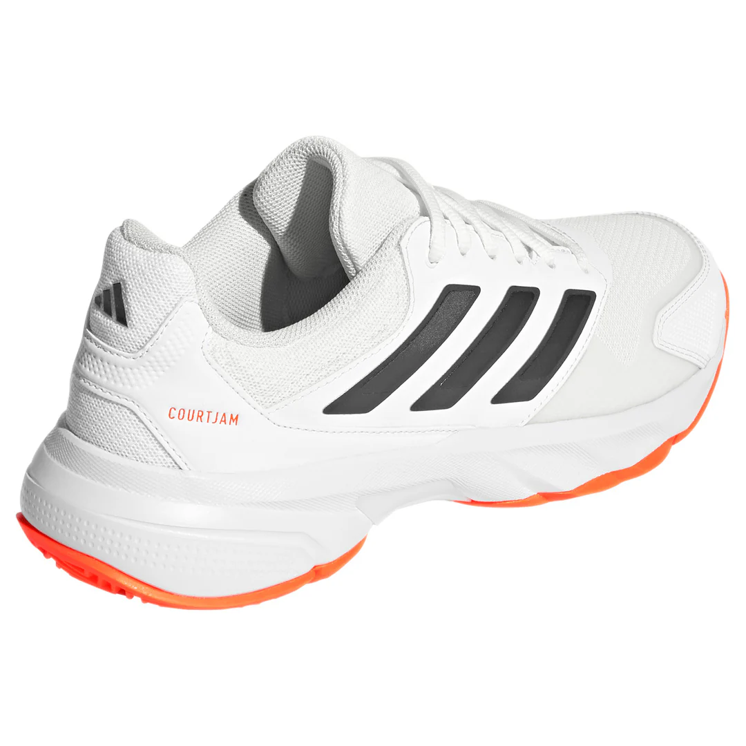 adidas Men's CourtJam Control 3 - Cloud White/Lucid Orange - Image 4