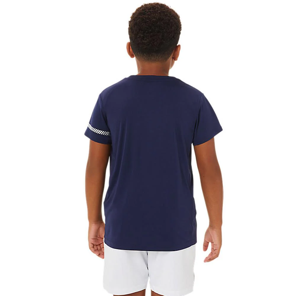Asics Boys Tennis Short Sleeve - Peacoat - Image 3
