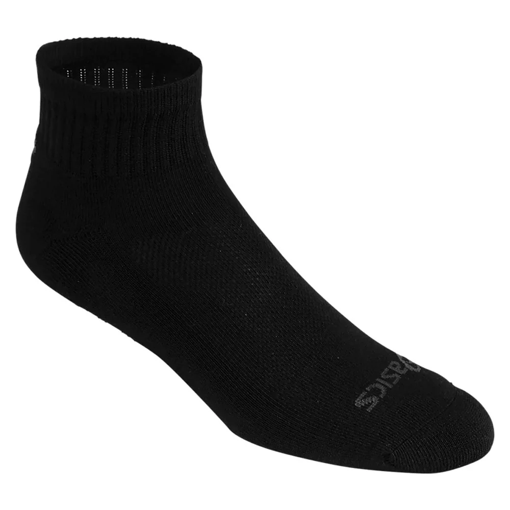 Asics Cushion Quarter 3 Pack Socks - Black - Image 2