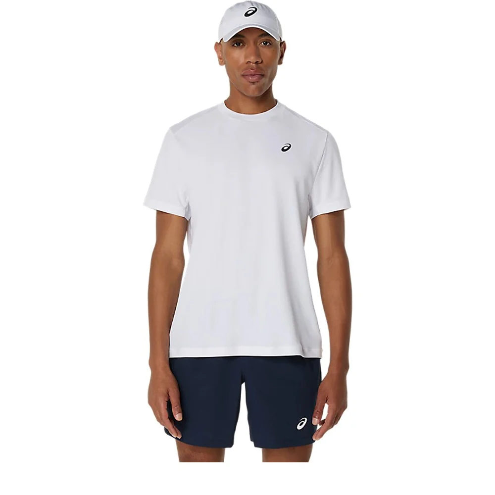 Asics Men's Court Short Sleeve Tee - Brilliant White - Image 2