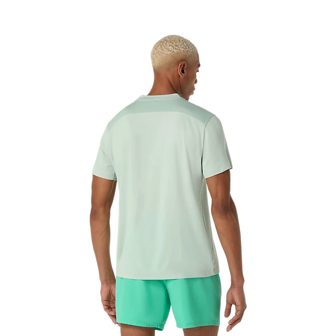 Asics Men's Court Short Sleeve Tee - Cold Moss - Image 3