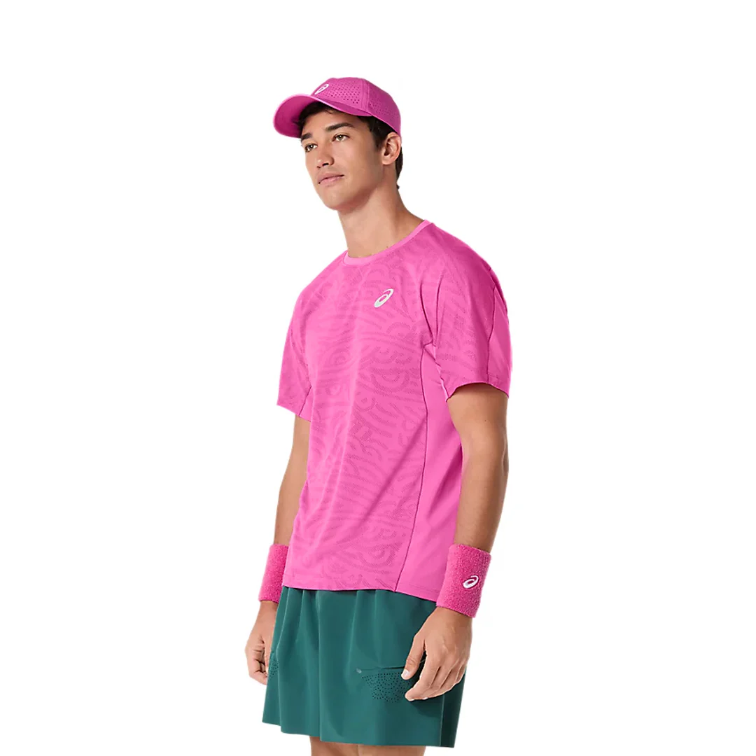 Asics Men's Match Jacquard Tee - Digital Sakura - Image 4