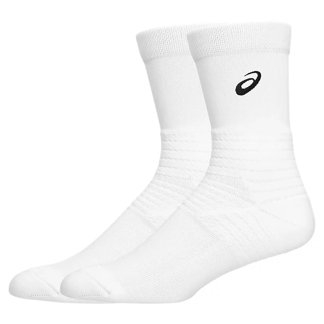 Asics Resolution Crew 1 Pack Socks - Brilliant White - Image 2