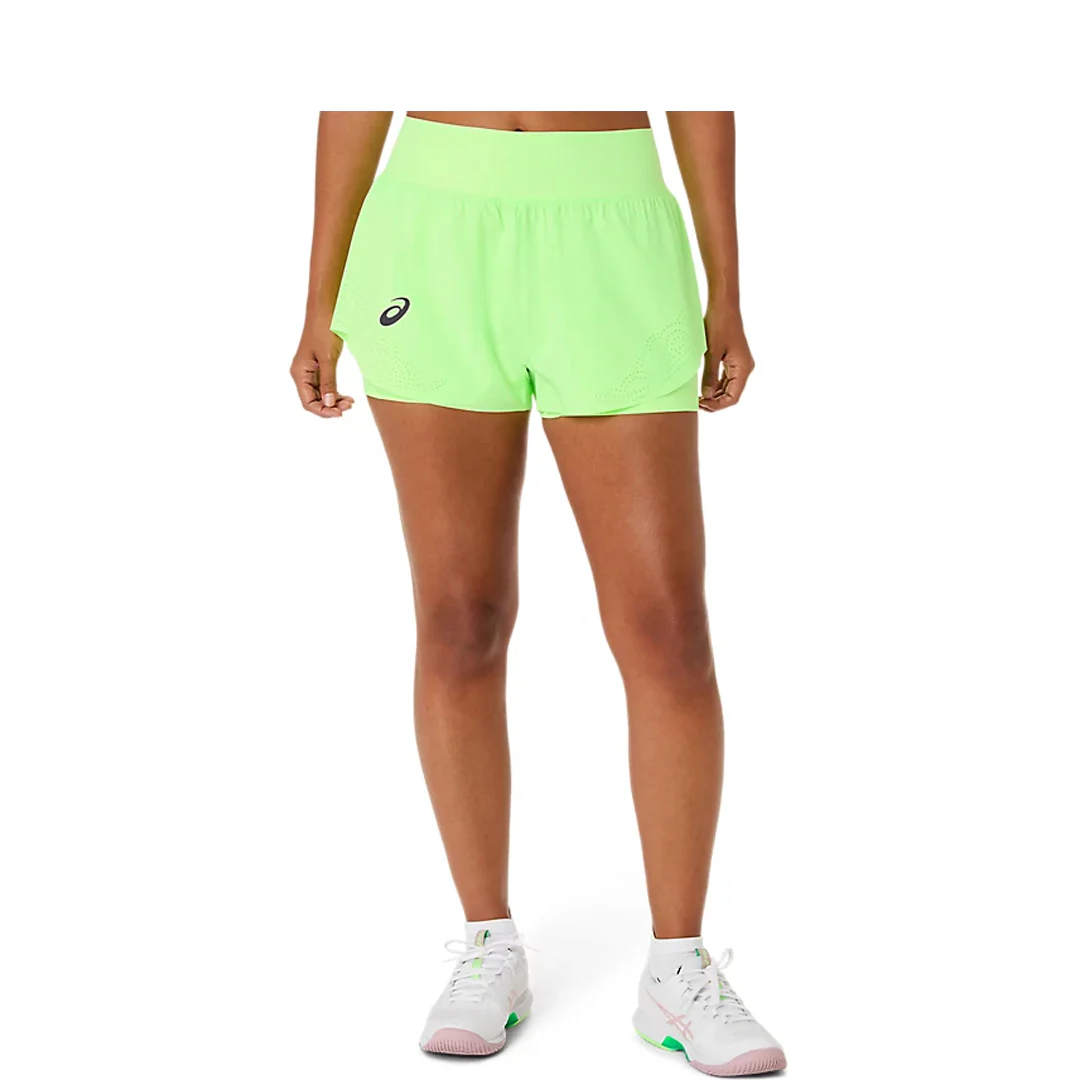 Asics Women's Match Laser Cut Short - Illuminate Green - Image 2