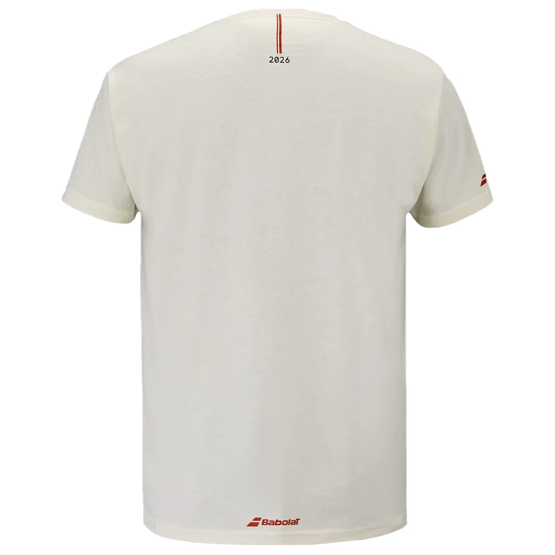 Babolat Men's Exercise Graphic Tee - Cannoli Cream - Image 3