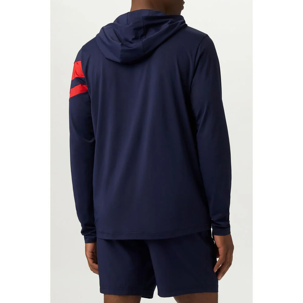 Fila Men's Essentials Longsleeve Hoody - Fila Navy - Image 3