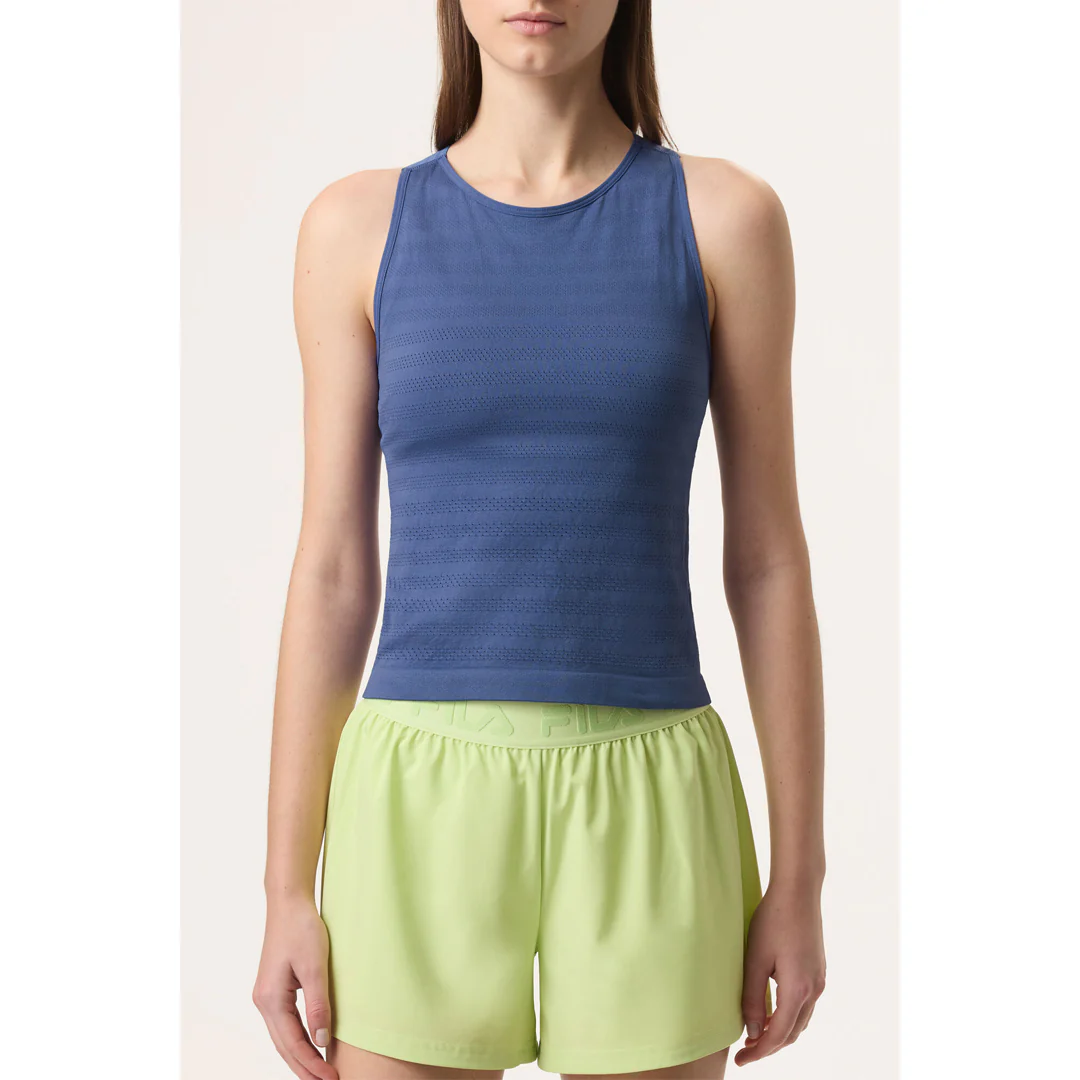 Fila Women's Ace Seamless Tank - Skipper Blue - Image 2