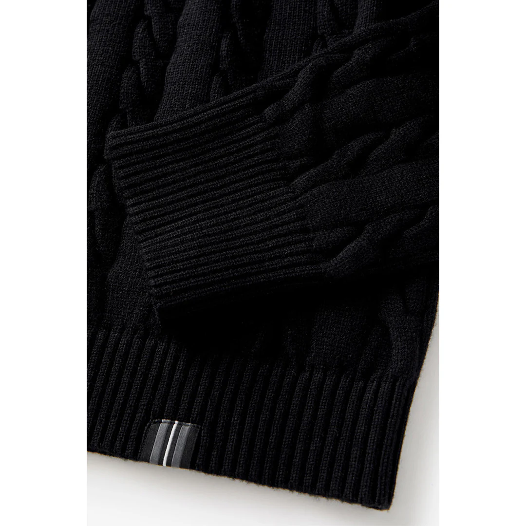 Fila Women's Baseline Chunky V-Neck Sweater - Black - Image 5