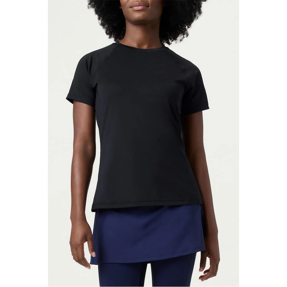 Fila Women's Essentials Short Sleeve Top - Black - Image 2