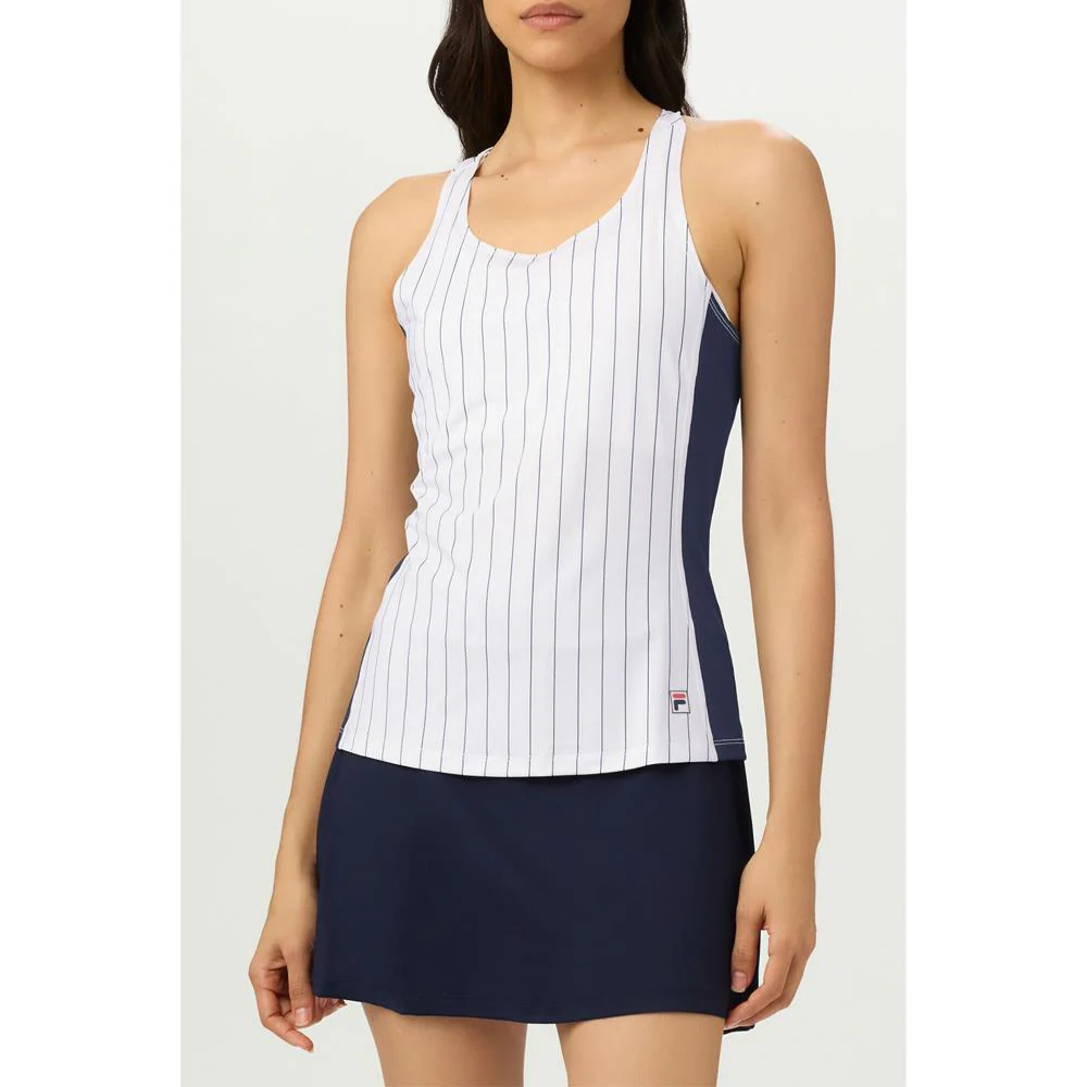 Fila Women's Heritage Iconic Racerback - White/Fila Navy - Image 2