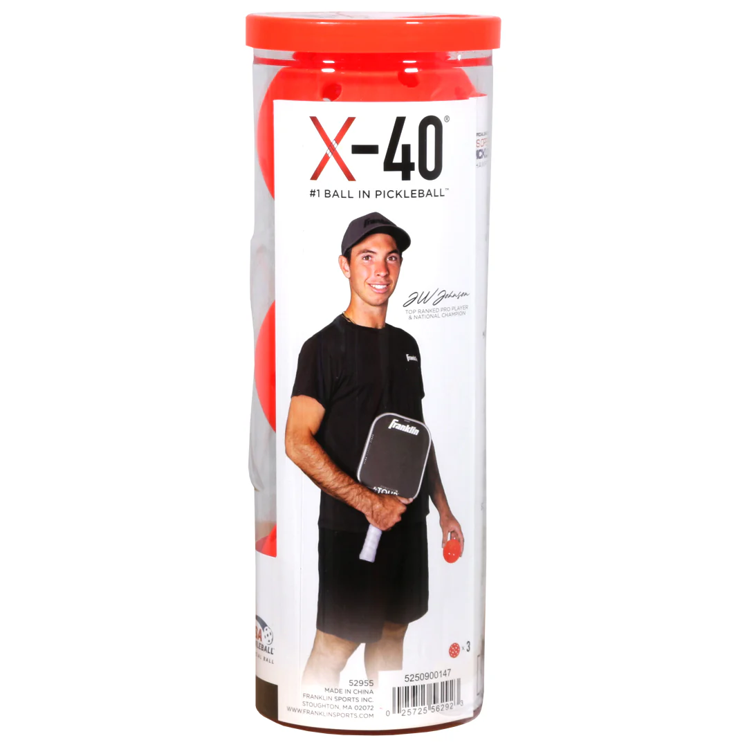 Franklin Pickleball X-40 Outdoor 3 Pack - Ember Red - Image 2