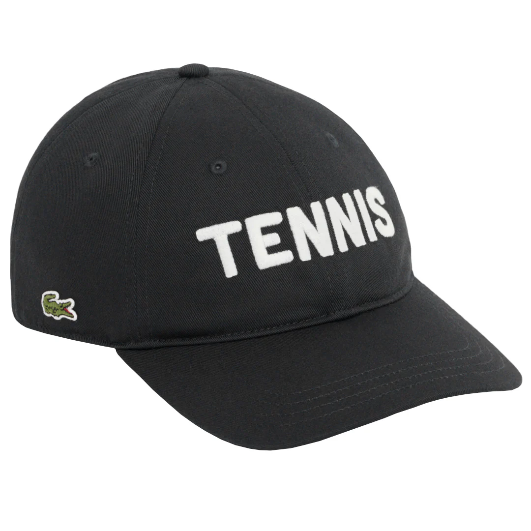 Lacoste Embroidered Cotton Twill Cap - Black/White