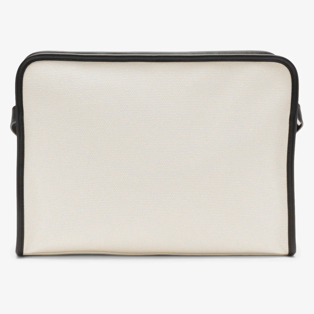 Lacoste Heritage Canvas Shoulder Bag - Natural Noir - Image 3