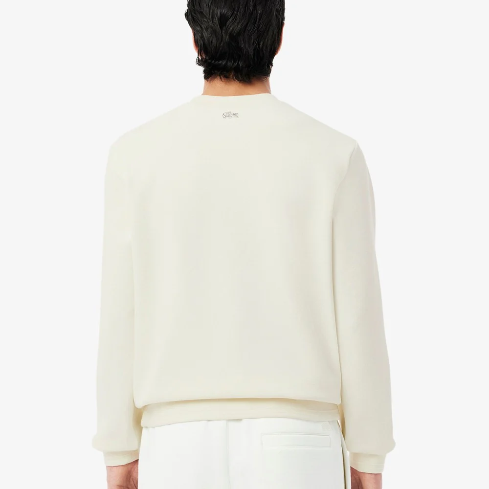 Lacoste Men's Embossed Logo Pique Sweatshirt - Cream - Image 6