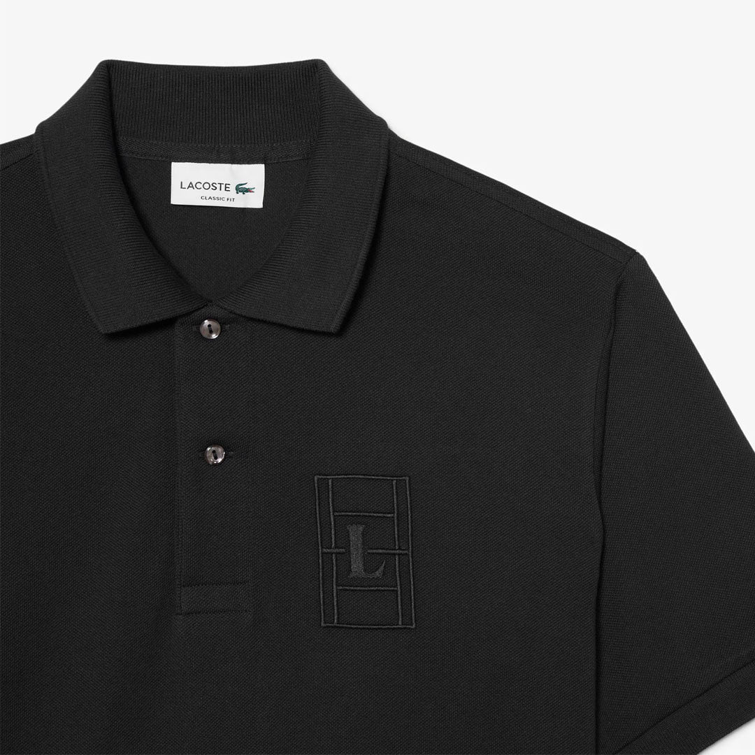 Lacoste Men's Embroidered Petit Pique Polo - Black - Image 2