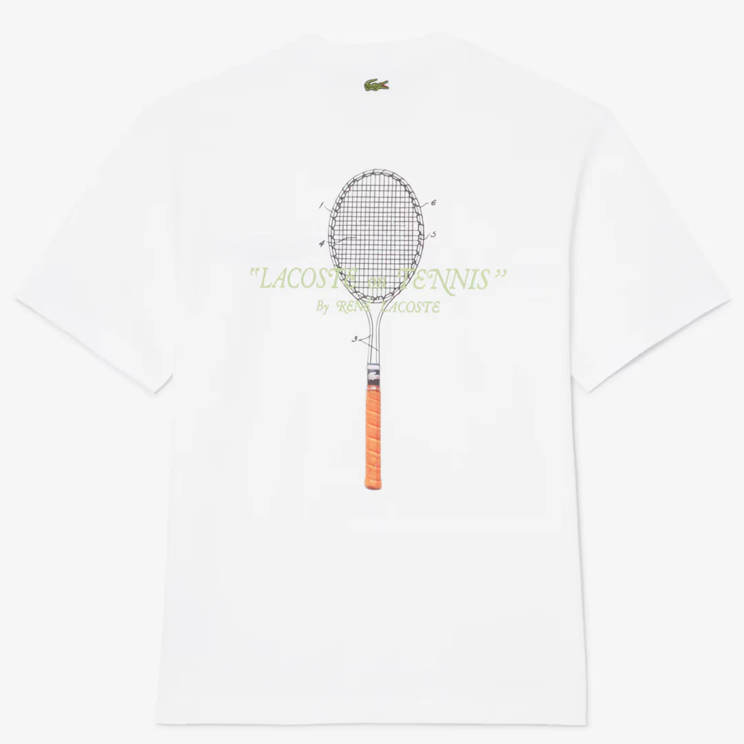 Lacoste Men's Embroidered Tee - White/Green - Image 2