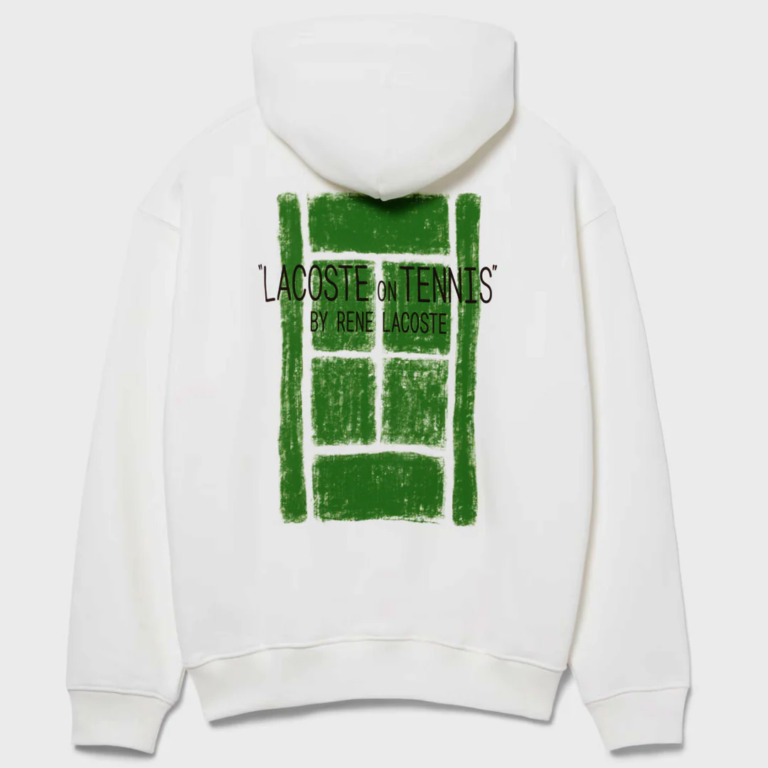 Lacoste Men's Multi Print Fleece Hoodie - Flour - Image 2