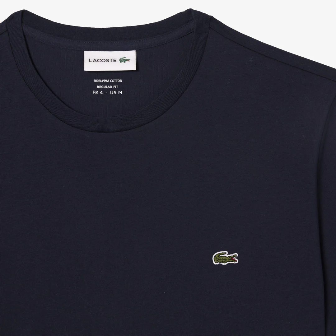 Lacoste Men's Pima Cotton Tee - Navy Blue - Image 2