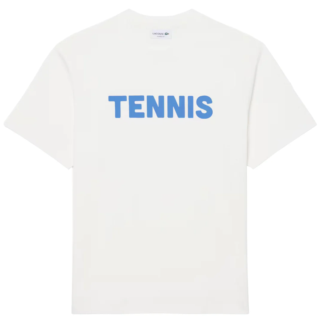 Lacoste Men's Printed Tennis Tee - White