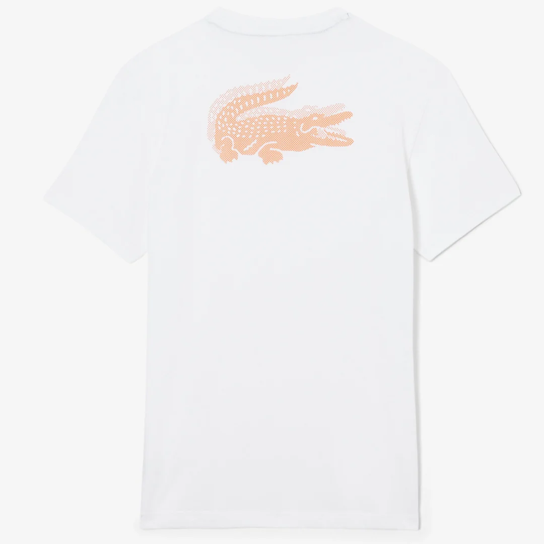 Lacoste Men's Ultra Dry Crocodile Printed Tee - White - Image 2
