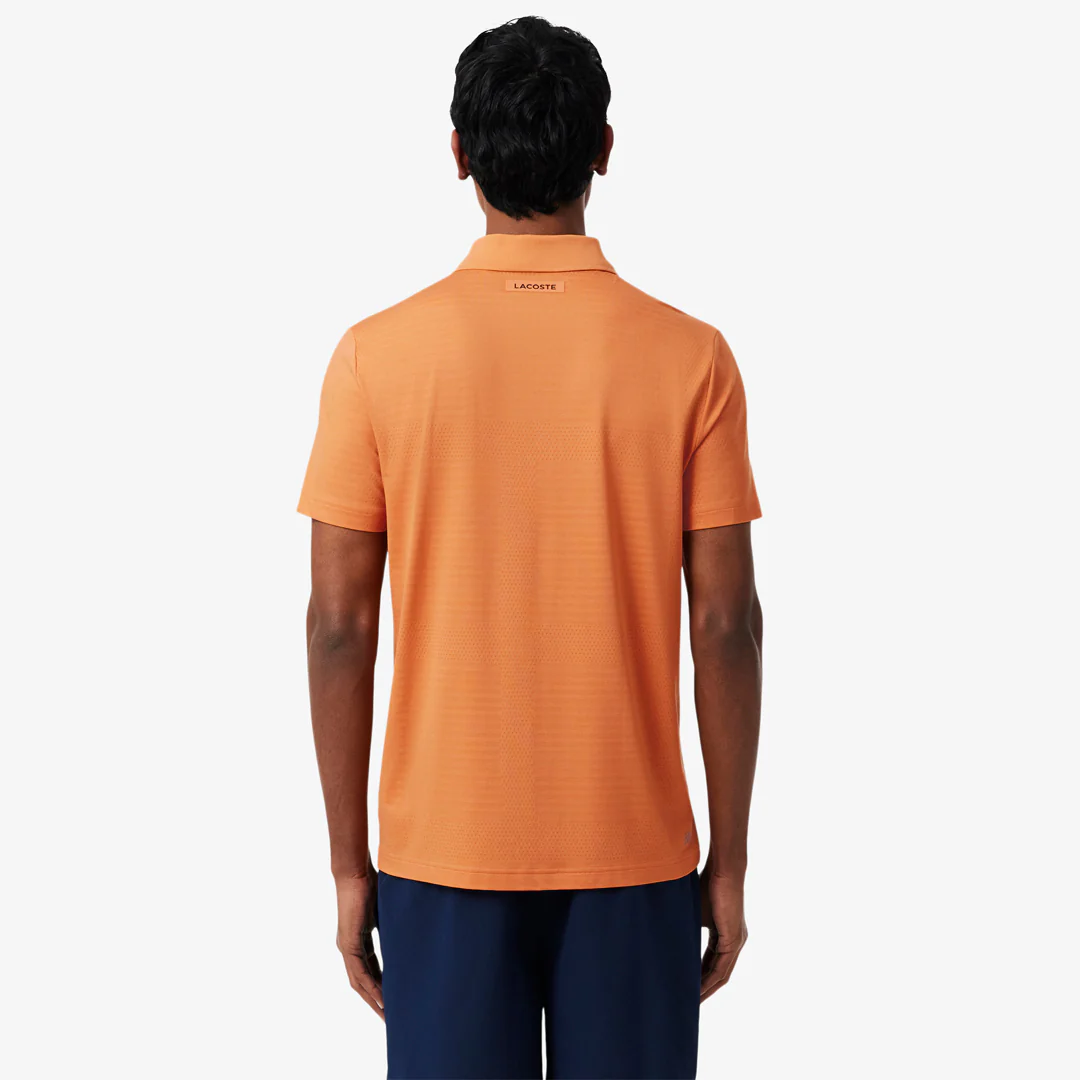 Lacoste Men's Ultra Dry Jacquard Polo - Orange - Image 6