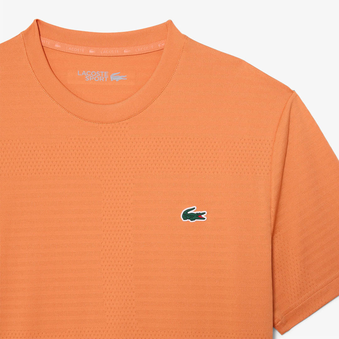 Lacoste Men's Ultra Dry Jacquard Tee - Orange - Image 2