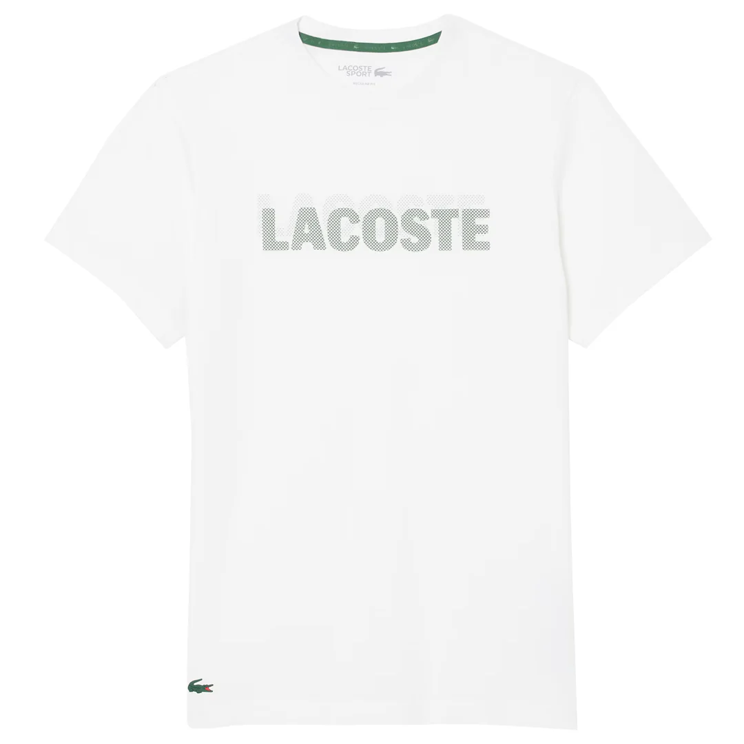 Lacoste Men's Ultra Dry Printed Sport Tee - White