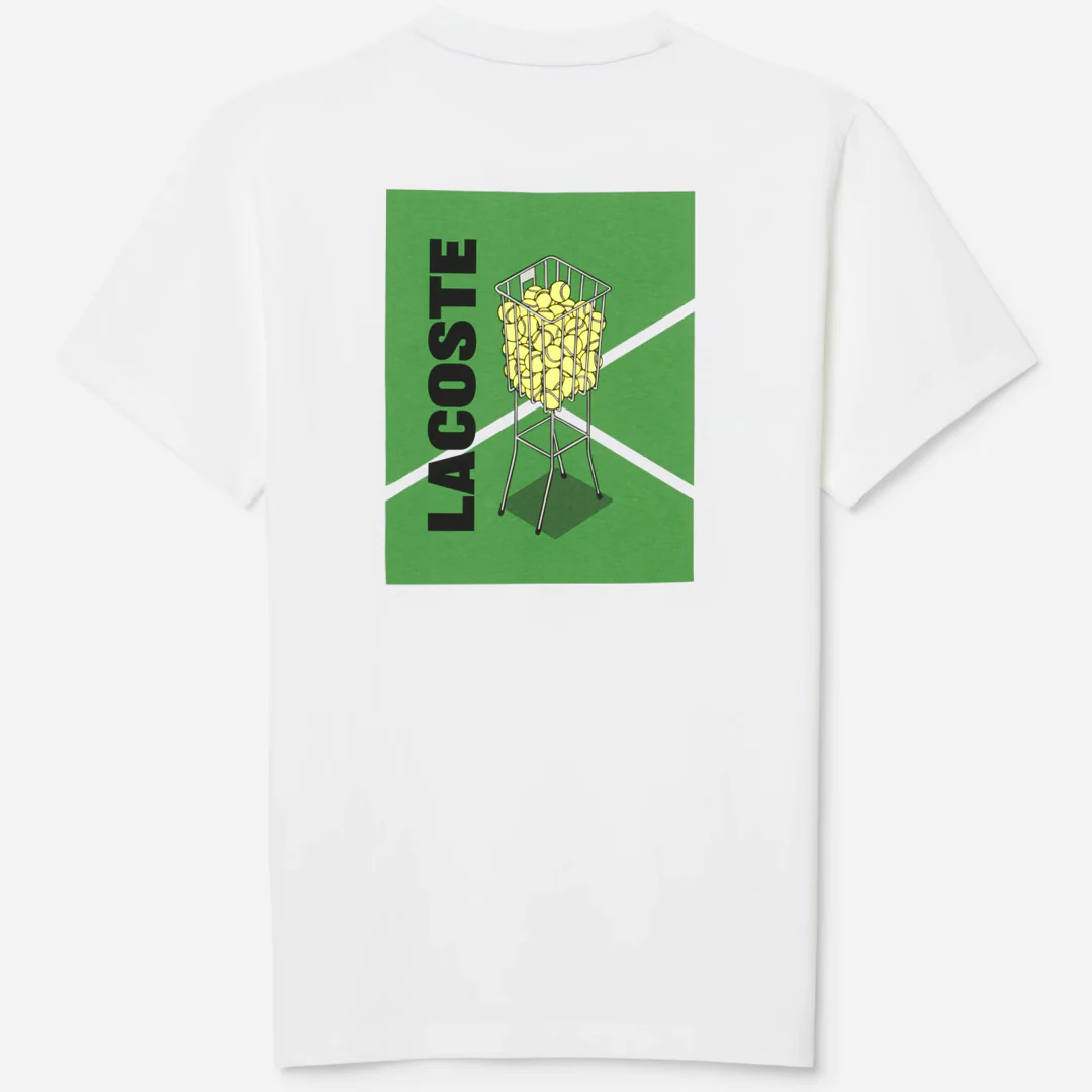 Lacoste Men's Ultra Dry Printed Tee - White - Image 2