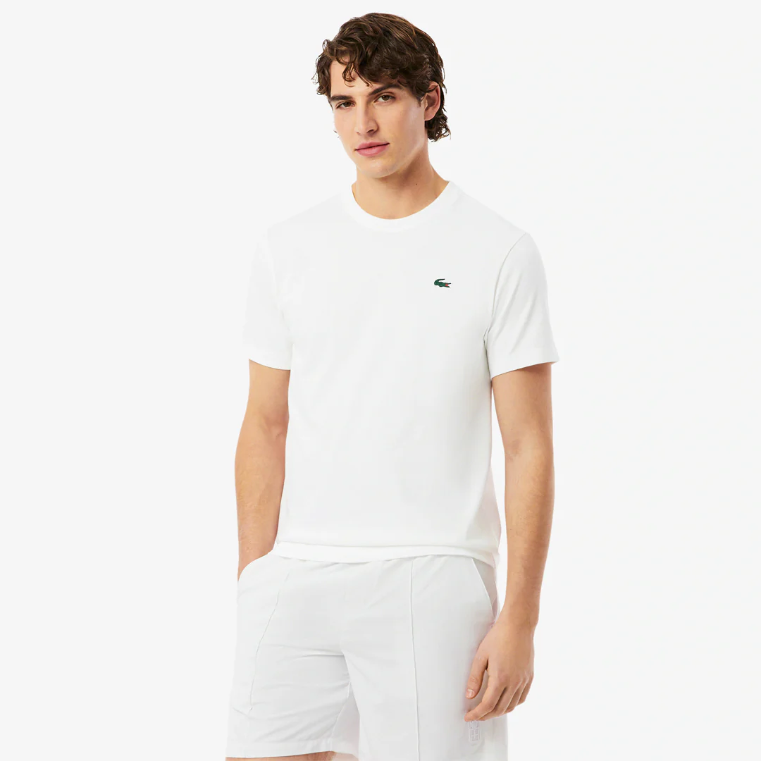 Lacoste Men's Ultra Dry Printed Tee - White - Image 4