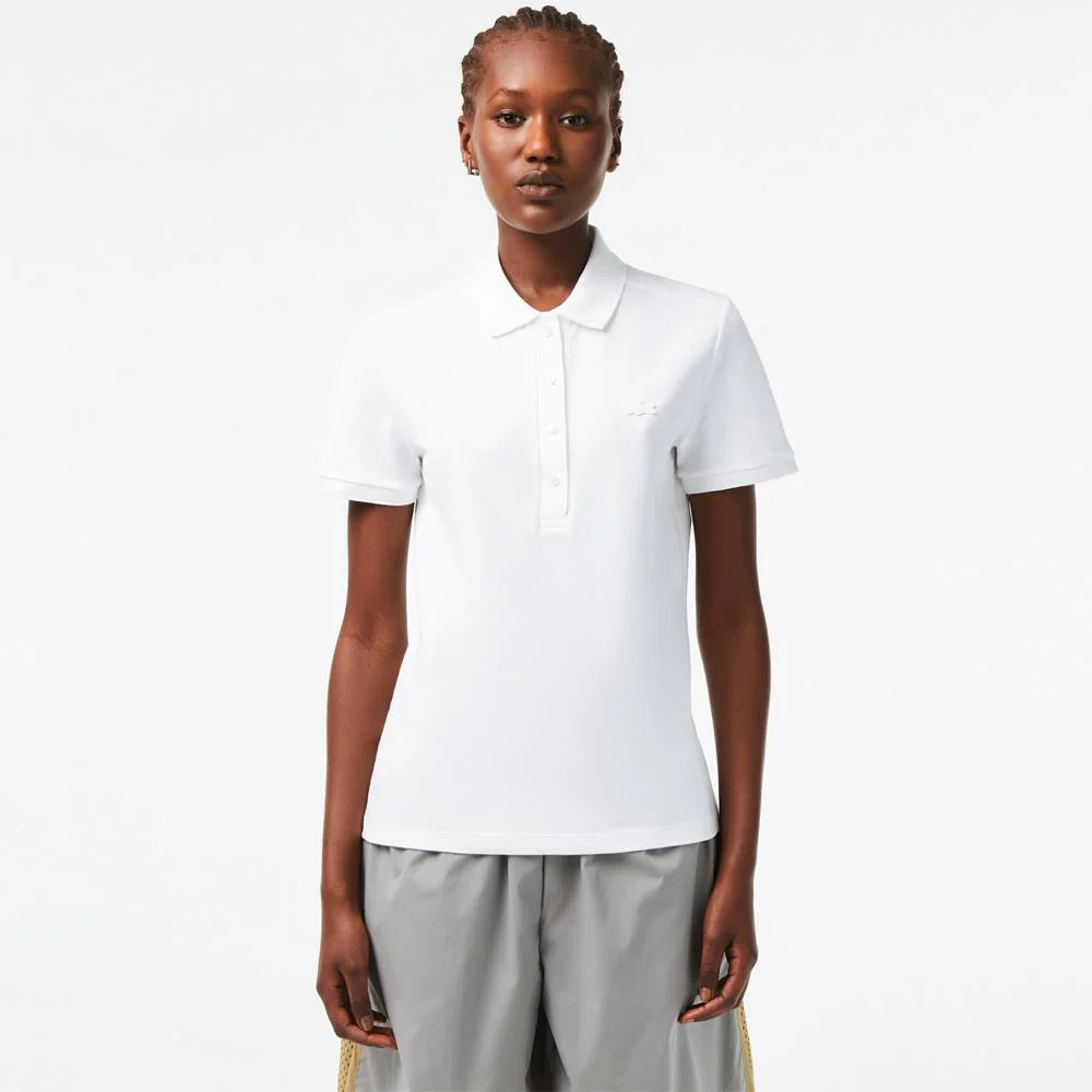 Lacoste Women's Cotton Stretch Pique Polo - White - Image 2
