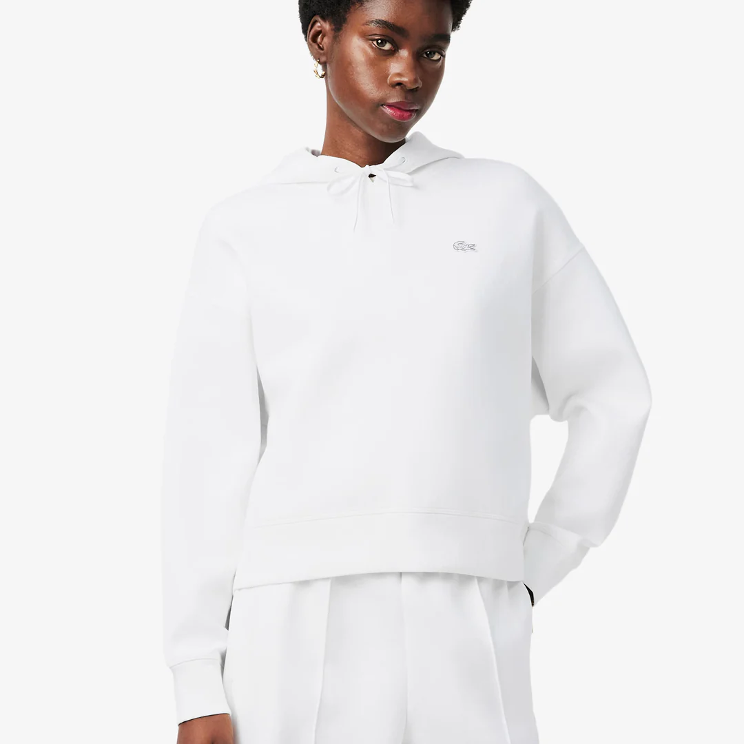 Lacoste Women's Oversized Hoodie - White - Image 2