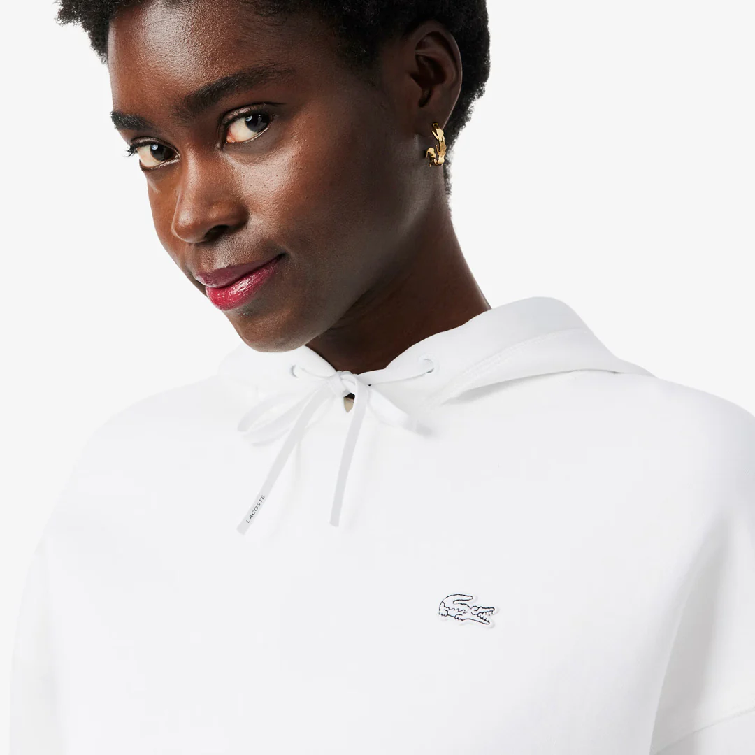 Lacoste Women's Oversized Hoodie - White - Image 3