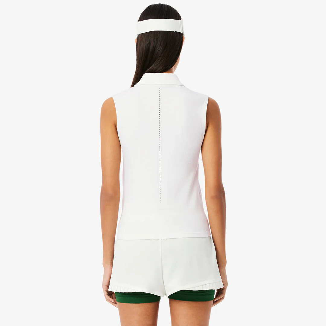 Lacoste Women's Sleeveless Stretch Polo - White - Image 4