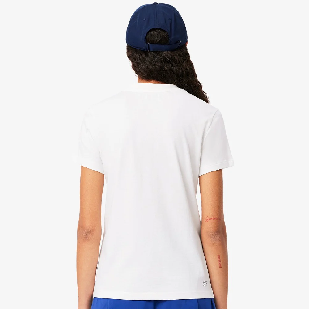 Lacoste Women's Ultra Dry Tech T-Shirt - White - Image 3