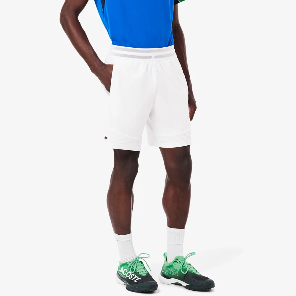 Lacoste Men's Ultra Dry Stretch Tennis Short - White - Image 4