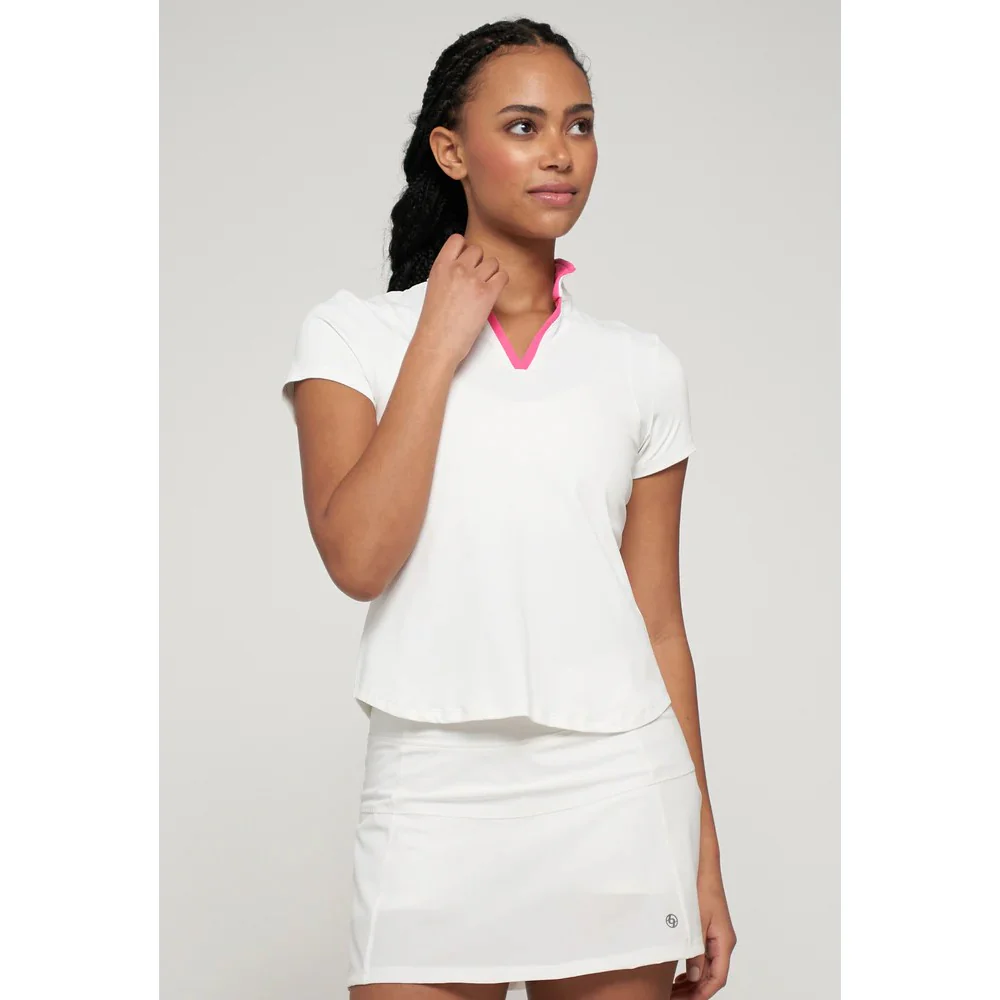 Lija Women's Don't Stop Me Now Roller Tee - White/Prism Pink - Image 3