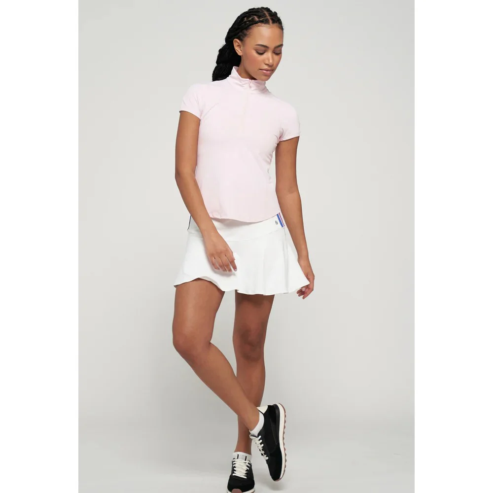 Lija Women's Don't Stop Me Now Sly Zip Mock Top - Blush - Image 5