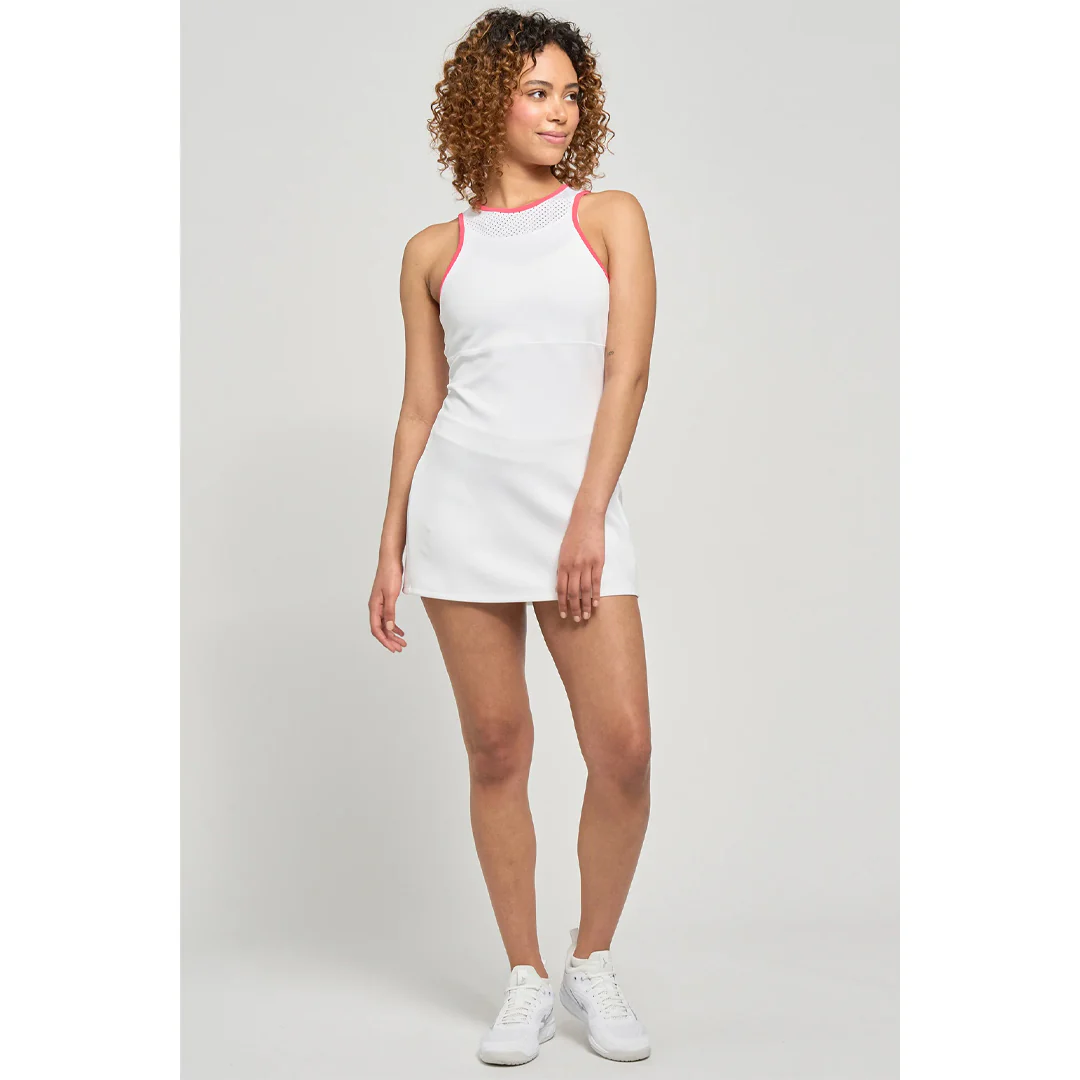 Lija Women's Game Changer City Dress - White/Hibiscus - Image 2