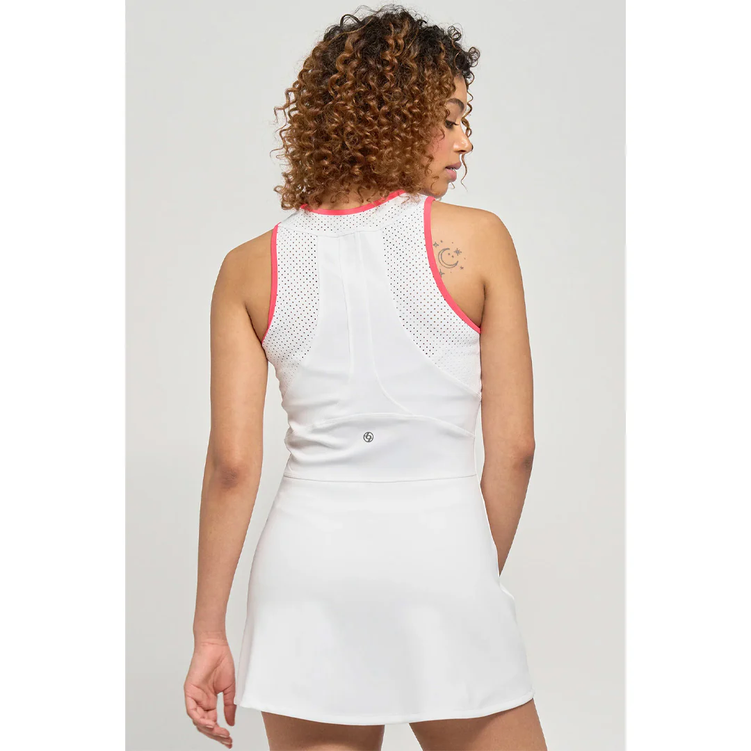 Lija Women's Game Changer City Dress - White/Hibiscus - Image 3