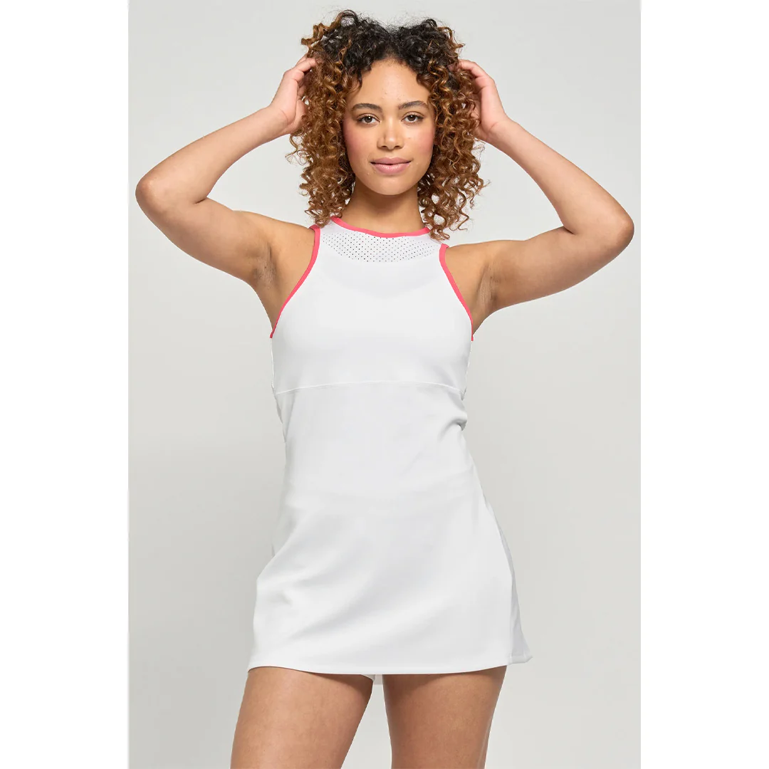 Lija Women's Game Changer City Dress - White/Hibiscus - Image 4