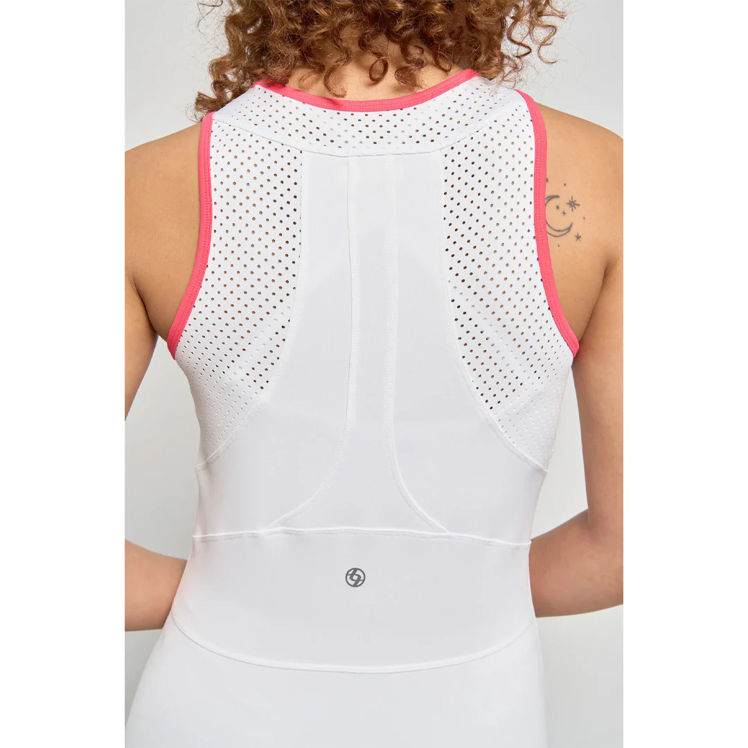 Lija Women's Game Changer City Dress - White/Hibiscus - Image 6