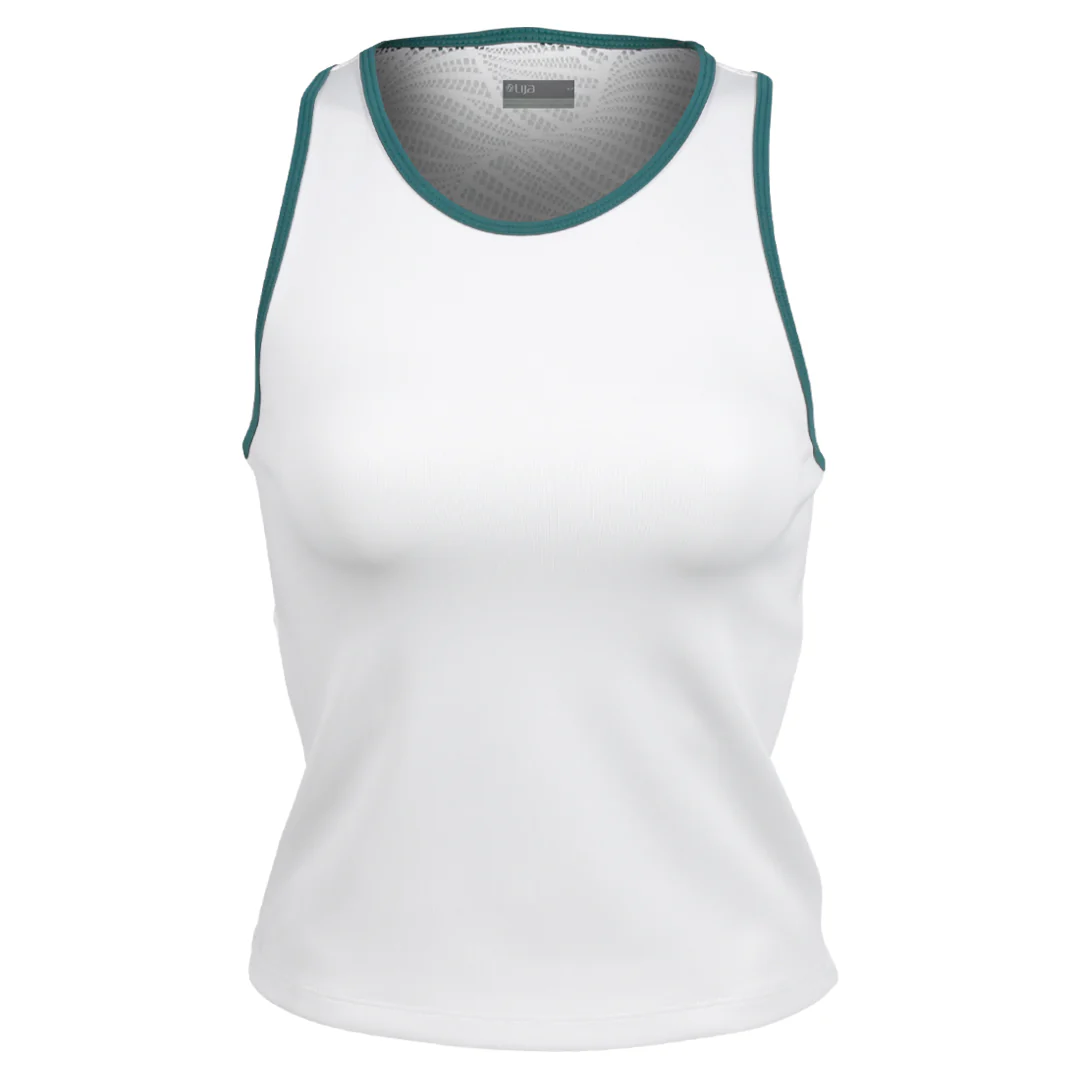 Lija Women's Match Point Champion Tank - White/Everglade