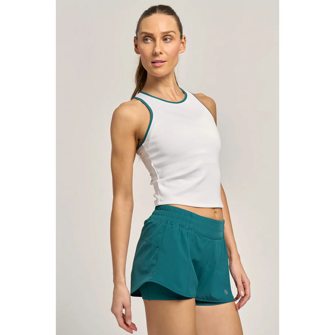 Lija Women's Match Point Champion Tank - White/Everglade - Image 4